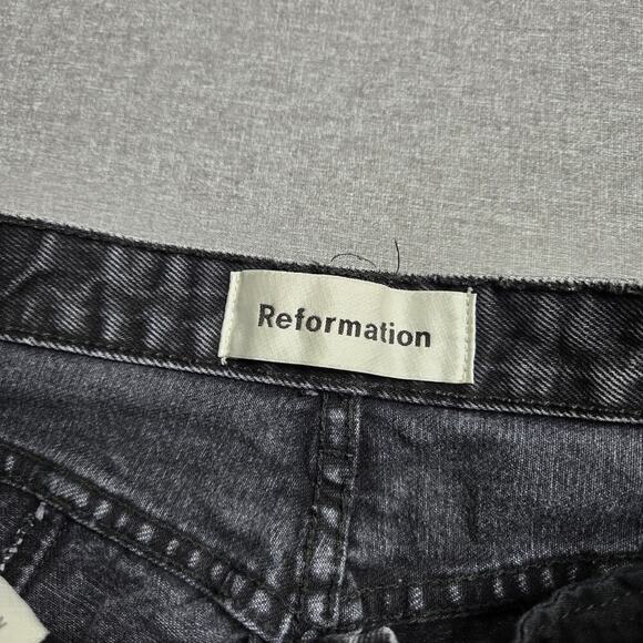 Reformation Seamed Jean Black Size: 25 - Picture 8 of 8